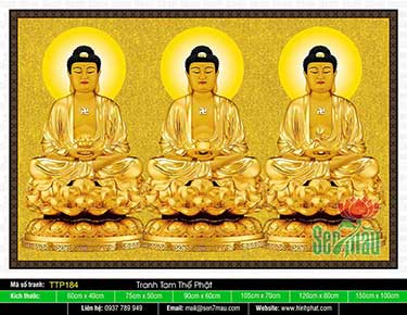 Tranh Tam Thế Phật TTP184