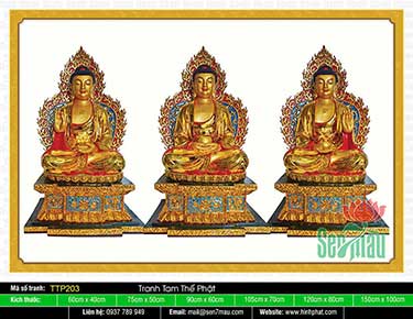 Tranh Tam Thế Phật TTP203