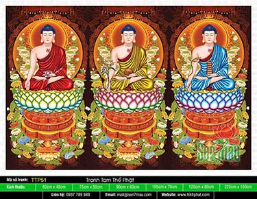 Tranh Tam Thế Phật TTP51