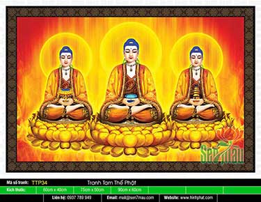 Tranh Tam Thế Phật đẹp nhất TTP34