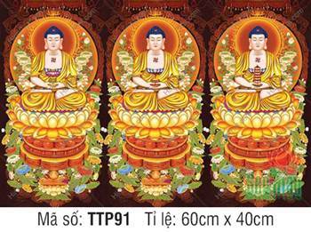 Tranh Tam Thế Phật đẹp nhất TTP91, Ảnh Phật Tam Thế