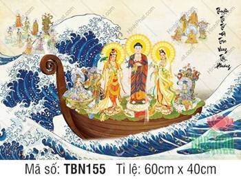 Hình Thuyền Bát Nhã TBN155, Tây Phương Tam Thánh Cứu Độ