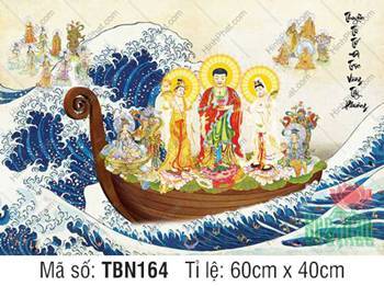 Hình Thuyền Bát Nhã TBN164, bức tranh thuyền từ tế độ cứu khổ Hình Thuyền Bát Nhã TBN164, bức tranh thuyền từ tế độ cứu khổ