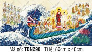 Hình Thuyền Bát Nhã TBN290, Đức Phật mặc y đỏ rực rỡ cứu sinh Hình Thuyền Bát Nhã TBN290, Đức Phật mặc y đỏ rực rỡ cứu sinh