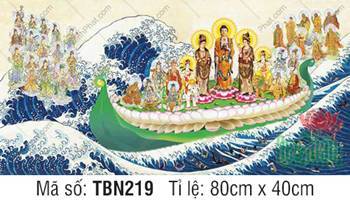 Hình Thuyền Bát Nhã đẹp TBN219, đại cảnh chư Phật ngự thuyền sen Hình Thuyền Bát Nhã đẹp TBN219, đại cảnh chư Phật ngự thuyền sen