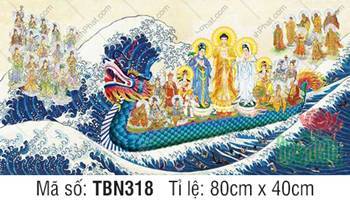 Hình Thuyền Bát Nhã đẹp TBN318, sắc áo vàng tươi rực rỡ Hình Thuyền Bát Nhã đẹp TBN318, sắc áo vàng tươi rực rỡ