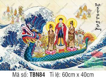 Hình Thuyền Bát Nhã đẹp TBN84, sắc áo lam khoác y đỏ Hình Thuyền Bát Nhã đẹp TBN84, Thuyền Từ Tế Độ