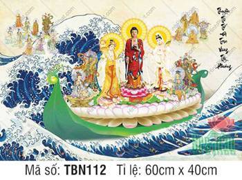 Hình Thuyền Bát Nhã kích thước lớn TBN112, cảnh Tam Thánh độ sinh Hình Thuyền Bát Nhã kích thước lớn TBN112, cảnh Tam Thánh độ sinh
