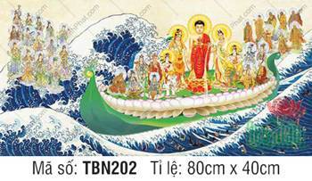 Hình Thuyền Bát Nhã kích thước lớn TBN202, mui thuyền dáng sen xanh Hình Thuyền Bát Nhã kích thước lớn TBN202, mui thuyền dáng sen xanh