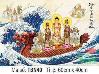 Hình Thuyền Bát Nhã kích thước lớn TBN40, y phục vàng nâu cổ kính Hình Thuyền Bát Nhã kích thước lớn TBN40, y phục vàng nâu cổ kính