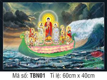 Thuyền Bát Nhã TBN01, cảnh Tây Phương Tam Thánh cứu độ Thuyền Bát Nhã TBN01, cảnh Tây Phương Tam Thánh cứu độ