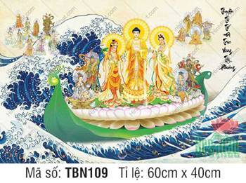 Thuyền Bát Nhã TBN109, Tây Phương Tam Thánh khoác y vàng Thuyền Bát Nhã TBN109, Tây Phương Tam Thánh khoác y vàng