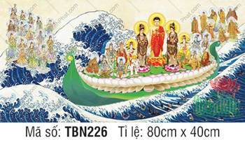 Thuyền Bát Nhã TBN226, Đức Phật y đỏ và nhị vị Bồ Tát áo nâu Thuyền Bát Nhã TBN226, Đức Phật y đỏ và nhị vị Bồ Tát áo nâu