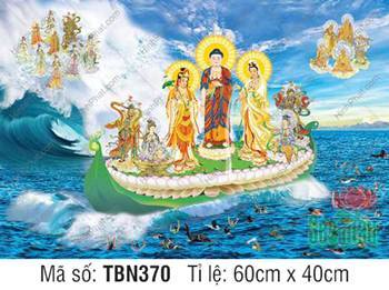Thuyền Bát Nhã TBN370, Tranh Tây Phương Tam Thánh Vượt Biển Khổ