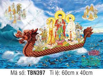 Thuyền Bát Nhã TBN397, hình ảnh Đức Phật mặc y xanh lá cây