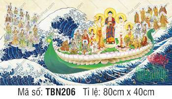 Thuyền Từ Tế Độ TBN206, Đức Phật y choàng đỏ phối xanh Thuyền Từ Tế Độ TBN206, Đức Phật y choàng đỏ phối xanh