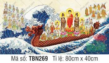 Thuyền Từ Tế Độ TBN269, tôn ảnh đức Phật khoác y đỏ