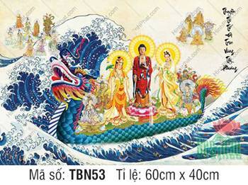 Thuyền Từ Tế Độ TBN53, Tây Phương Tam Thánh ngự thuyền rồng xanh Thuyền Từ Tế Độ TBN53, Tây Phương Tam Thánh ngự thuyền rồng xanh