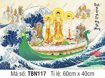Thuyền Từ Tế Độ Trực Vãng Tây Phương TBN117, cảnh chư Phật áo vàng Thuyền Từ Tế Độ Trực Vãng Tây Phương TBN117, cảnh chư Phật áo vàng