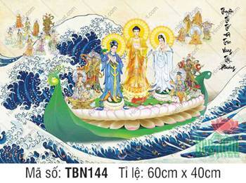 Thuyền Từ Tế Độ Trực Vãng Tây Phương TBN144, ba vị Thánh khoác y vàng