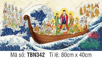 Thuyền Từ Tế Độ Trực Vãng Tây Phương TBN342, y phục đỏ phối xanh Thuyền Từ Tế Độ Trực Vãng Tây Phương TBN342, y phục đỏ phối xanh