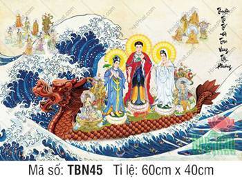 Thuyền Từ Tế Độ Trực Vãng Tây Phương TBN45, Bồ Tát áo xanh trắng Thuyền Từ Tế Độ Trực Vãng Tây Phương TBN45, Bồ Tát áo xanh trắng