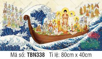 Tranh Thuyền Bát Nhã TBN338, dáng thuyền gỗ trơn mũi xoắn ốc Tranh Thuyền Bát Nhã TBN338, dáng thuyền gỗ trơn mũi xoắn ốc