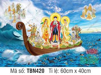 Tranh Thuyền Bát Nhã đẹp TBN420, Kiểu thuyền gỗ dáng trơn cổ Tranh Thuyền Bát Nhã đẹp TBN420, Kiểu thuyền gỗ dáng trơn cổ