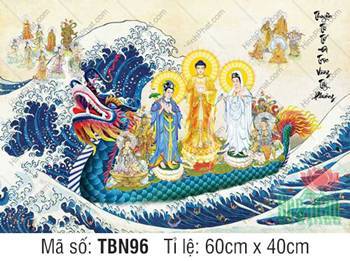 Tranh Thuyền Bát Nhã đẹp TBN96, Thuyền Từ Tế Độ Tranh Thuyền Bát Nhã đẹp TBN96, Thuyền Từ Tế Độ