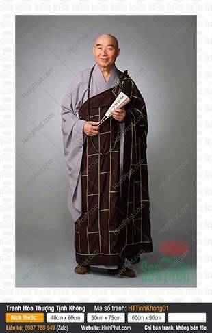 Hòa Thượng Tịnh Không 01, dáng đứng ung dung cầm quạt giấy Hòa Thượng Tịnh Không 01, dáng đứng ung dung cầm quạt giấy