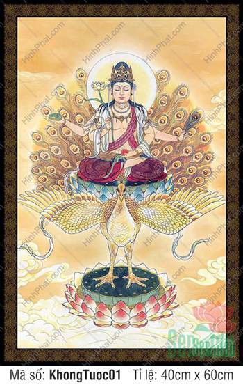 Khổng Tước Minh Vương KhongTuoc01, tư thế tự tại cưỡi khổng tước Khổng Tước Minh Vương KhongTuoc01, tư thế tự tại cưỡi khổng tước