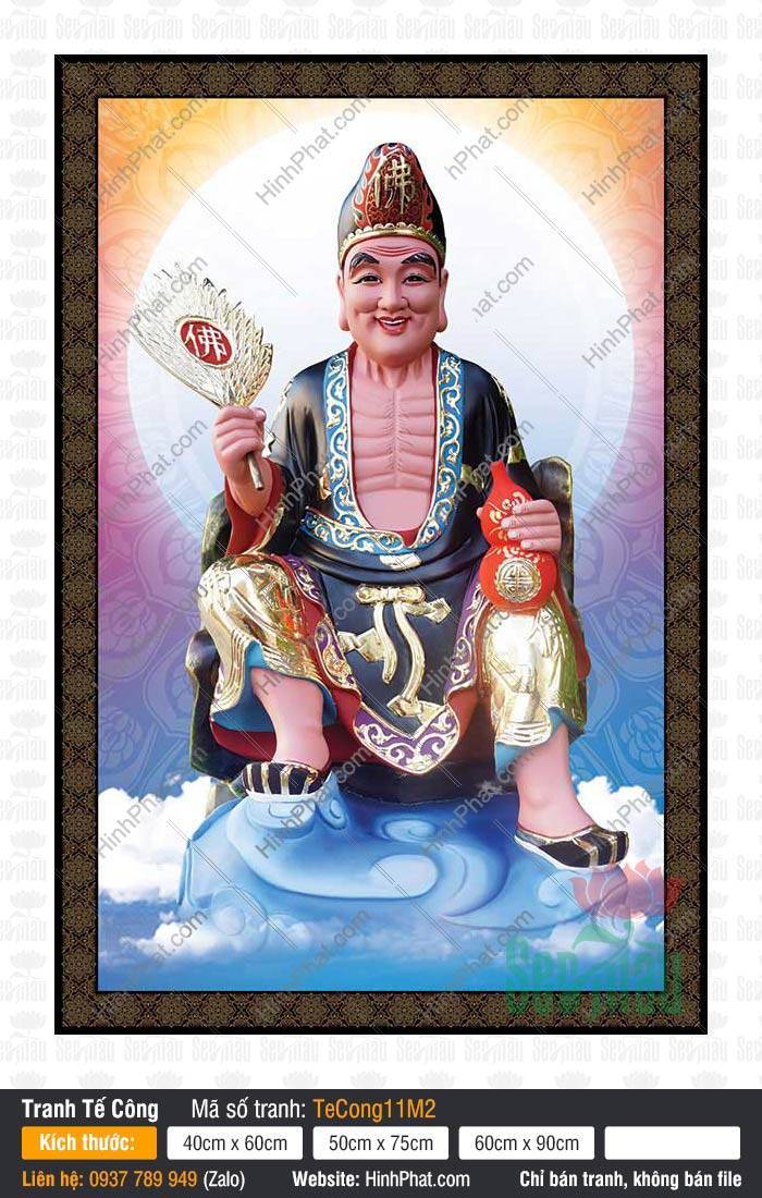 Hình Phật Tế Công TeCong11M2 Hình Phật Tế Công TeCong11M2 khắc họa ngài khoác y phục tối màu an tọa trên mây