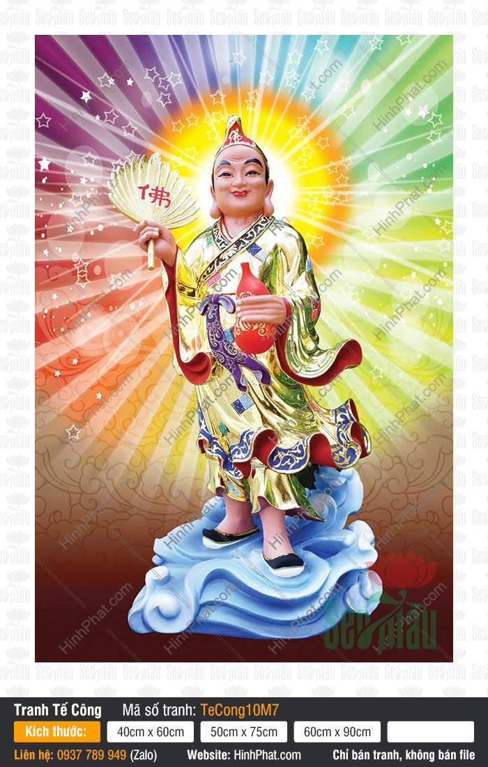 Hình Tế Công Đẹp TeCong10M7 Hình Tế Công Đẹp TeCong10M7 đứng lướt trên sóng mây xanh ôm hồ lô đỏ