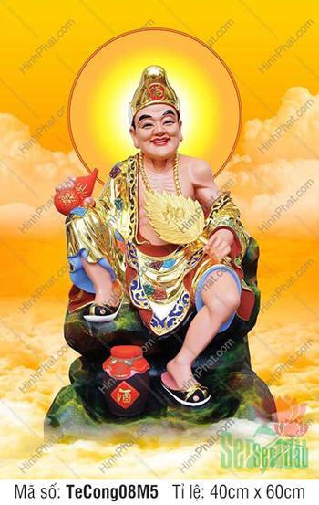 Hình Ảnh Phật Tế Công TeCong08M5, y phục đính ngọc rực rỡ Hình Ảnh Phật Tế Công TeCong08M5, y phục đính ngọc rực rỡ
