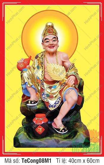 Tranh Tế Công Đẹp Nhất TeCong08M1, khoác y vàng rực rỡ Tranh Tế Công Đẹp Nhất TeCong08M1, khoác y vàng rực rỡ