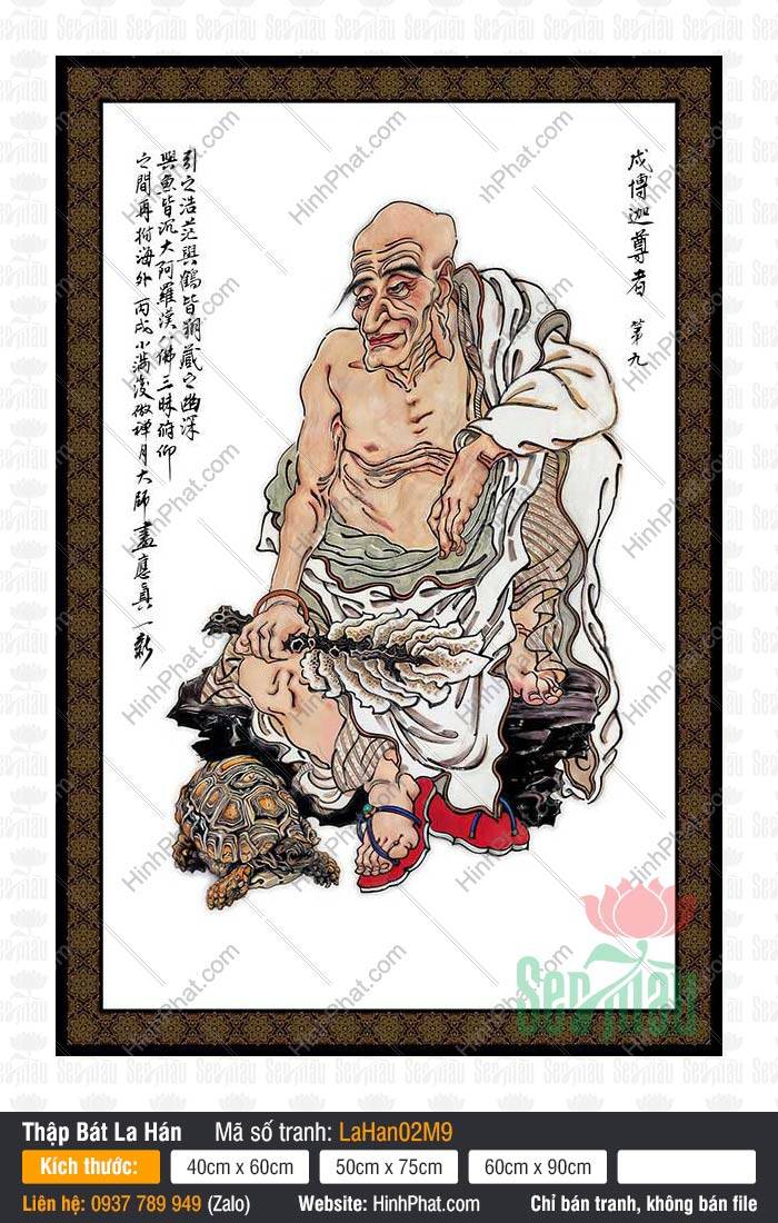 Hình Ảnh 18 Vị La Hán LaHan02M9, Thập Bát La Hán, Tranh Thập Bát La Hán, Hình Thập Bát La Hán, Mười Tám Vị La Hán, 18 Vị La Hán, Bán Tranh Phật