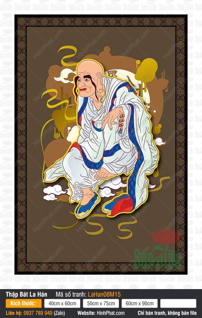 Hình Thập Bát La Hán Khổ Lớn LaHan08M15, Hình Mười Tám Vị La Hán, Tranh Thập Bát La Hán, 18 Vị La Hán, Thập Bát La Hán, Bức Tranh Phật Đẹp Hình Thập Bát La Hán Khổ Lớn LaHan08M15, Hình Mười Tám Vị La Hán, Tranh Thập Bát La Hán, 18 Vị La Hán, Thập Bát La Hán, Bức Tranh Phật Đẹp