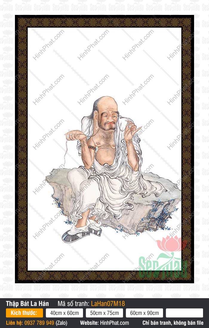Hình Thập Bát La Hán LaHan07M18, Hình 18 Vị La Hán, Tranh Thập Bát La Hán, Mười Tám Vị La Hán, Thập Bát La Hán, In Hình Phật Hình Thập Bát La Hán LaHan07M18, Hình 18 Vị La Hán, Tranh Thập Bát La Hán, Mười Tám Vị La Hán, Thập Bát La Hán, In Hình Phật