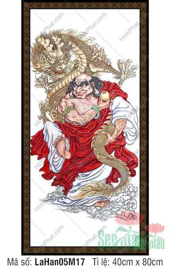 Hình 18 Vị La Hán LaHan05M17, tôn giả Hàng Long dũng mãnh Hình 18 Vị La Hán LaHan05M17, tôn giả Hàng Long dũng mãnh
