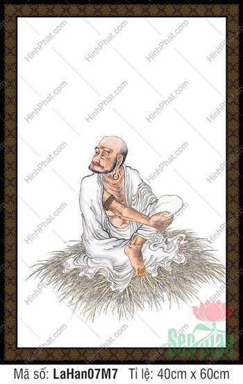 Hình Mười Tám Vị La Hán LaHan07M7, đức tôn giả an tọa trên tòa cỏ Hình Mười Tám Vị La Hán LaHan07M7, đức tôn giả an tọa trên tòa cỏ