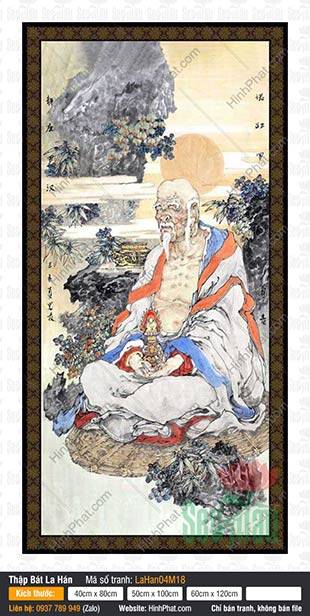Tranh Mười Tám Vị La Hán LaHan04M18, 18 Vị La Hán