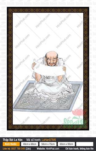 Tranh Mười Tám Vị La Hán LaHan07M6, 18 Vị La Hán