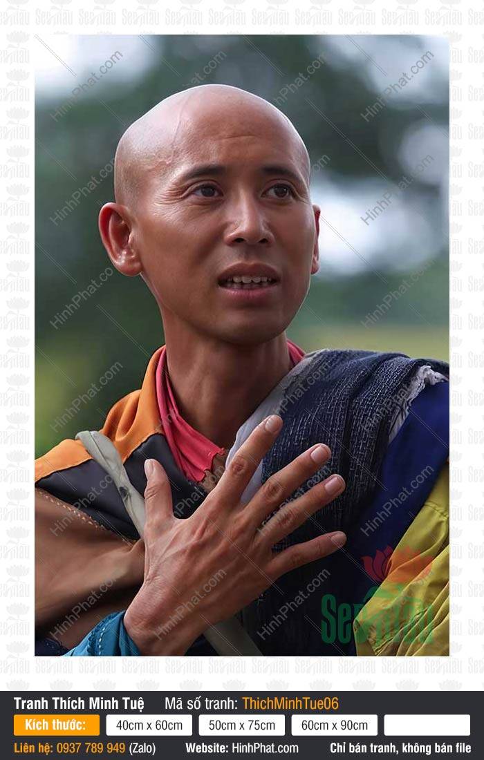 Hình Sư Thích Minh Tuệ 06 Hình Sư Thích Minh Tuệ 06 cận cảnh đặt tay lên ngực y phấn tảo