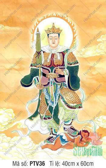 Tứ Đại Thiên Vương Hộ Pháp, Đa Văn Thiên Vương PTV36, cầm bảo tán