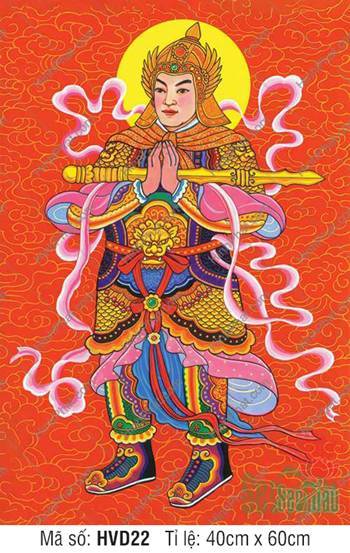 Hình Vi Đà Hộ Pháp HVD22, tôn ảnh thiên tướng nền đỏ rực rỡ Hình Vi Đà Hộ Pháp HVD22, tôn ảnh thiên tướng nền đỏ rực rỡ