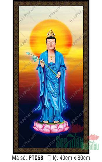 Bồ Tát Đại Thế Chí PTC58, Ngài mặc áo xanh ngự trên đài sen Bồ Tát Đại Thế Chí PTC58, Ngài mặc áo xanh ngự trên đài sen