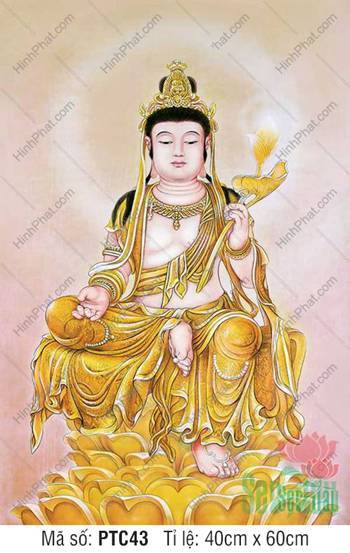 Đại Thế Chí PTC43, Ngài cầm nhành sen vàng ngự đài sen Đại Thế Chí PTC43, Ngài cầm nhành sen vàng ngự đài sen