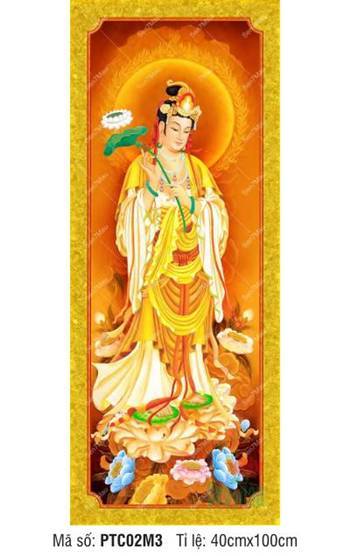 Hình Đại Thế Chí Bồ Tát PTC02M3, tôn tượng mặc y vàng rực rỡ Hình Đại Thế Chí Bồ Tát PTC02M3, tôn tượng mặc y vàng rực rỡ