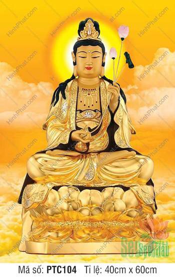 Tranh Đại Thế Chí Bồ Tát PTC104, tư thế tọa thiền uy nghiêm Tranh Đại Thế Chí Bồ Tát PTC104, tư thế tọa thiền uy nghiêm