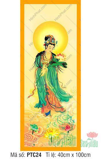 Tranh Đại Thế Chí Bồ Tát PTC24, Ngài đứng giữa sắc vàng rực rỡ Tranh Đại Thế Chí Bồ Tát PTC24, Ngài đứng giữa sắc vàng rực rỡ